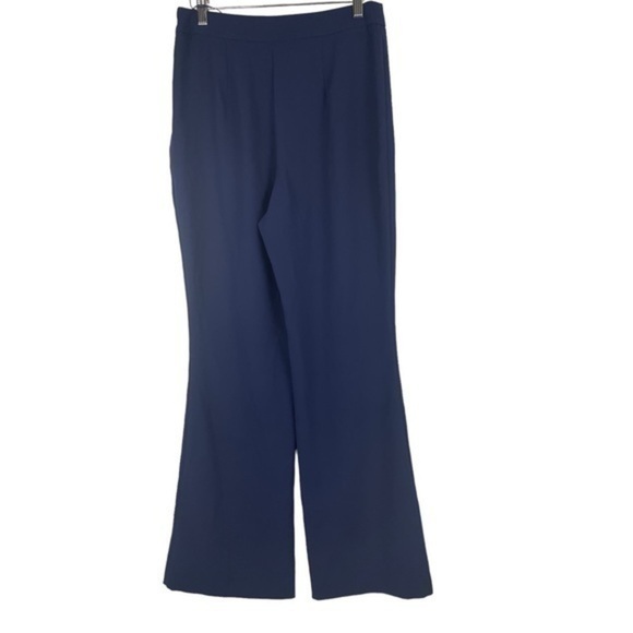 River Island Nordstrom Crepe Flare Leg Pants Trousers Navy Blue 6 NWT - Picture 5 of 10